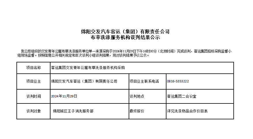 綿陽(yáng)交發(fā)汽車(chē)客運(yùn)（集團(tuán)）有限責(zé)任公司布草洗滌服務(wù)機(jī)構(gòu)談判結(jié)果公示.png